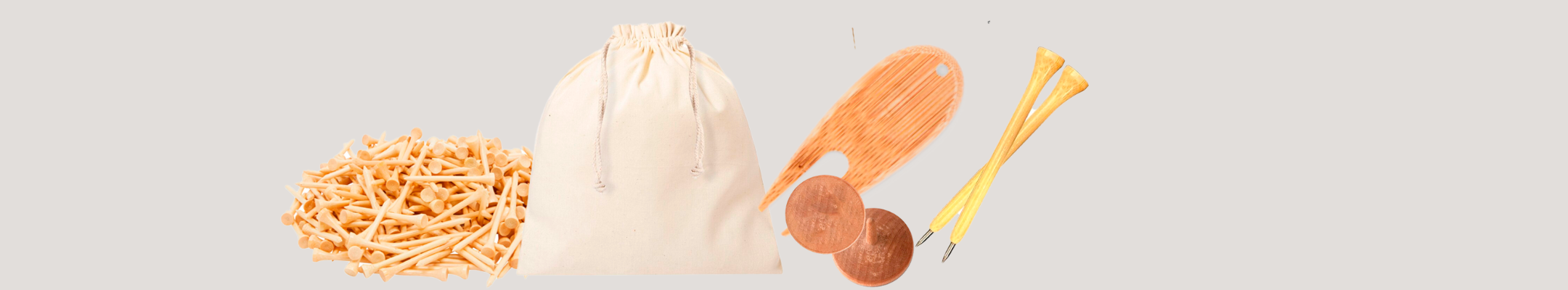 Bolsas de algodón personalizadas con logo para eventos y torneos de golf, ideales para goodie bags.