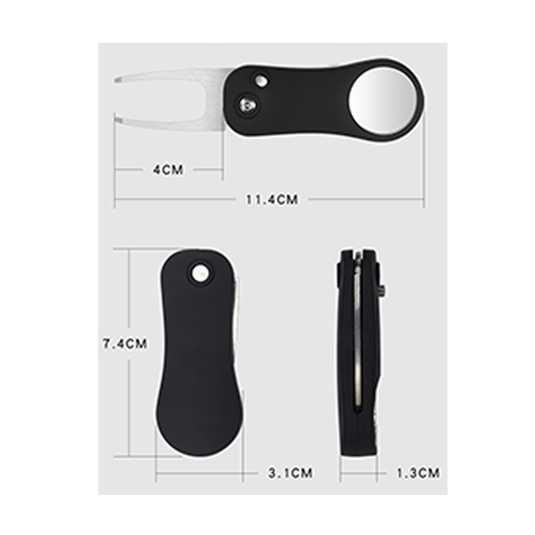 Arreglapiques automático de ABS personalizado - Resistente y funcional para eventos de golf.