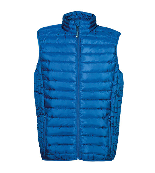 Chaleco de hombre verde bosque estilo Galles, elástico en sisas y cintura, ideal para clubs con branding