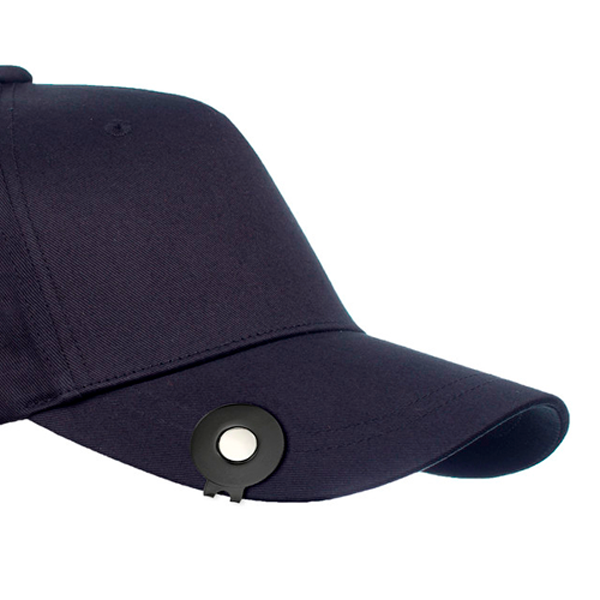 Clip de gorra magnético metálico negro de 30mm con marcador de golf de 25mm personalizado con logo