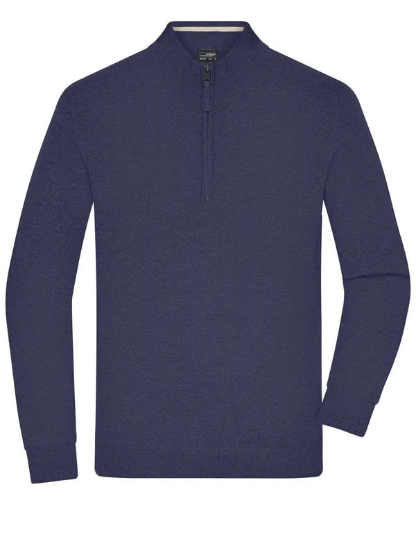 Jersey de golf Half-Zip Troyer personalizado en color azul marino