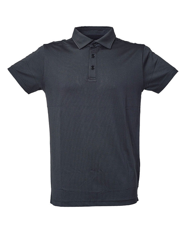 Polo WE GOLF negro personalizado con logo bordado