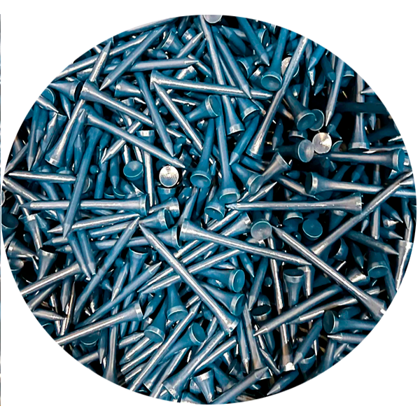 Tees de bambú azul personalizados con logo para torneos de golf