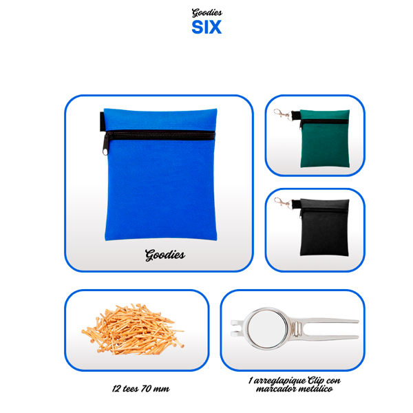 Elegante bolsa de golf modelo seis personalizada con su marca, lista para destacar en cada torneo