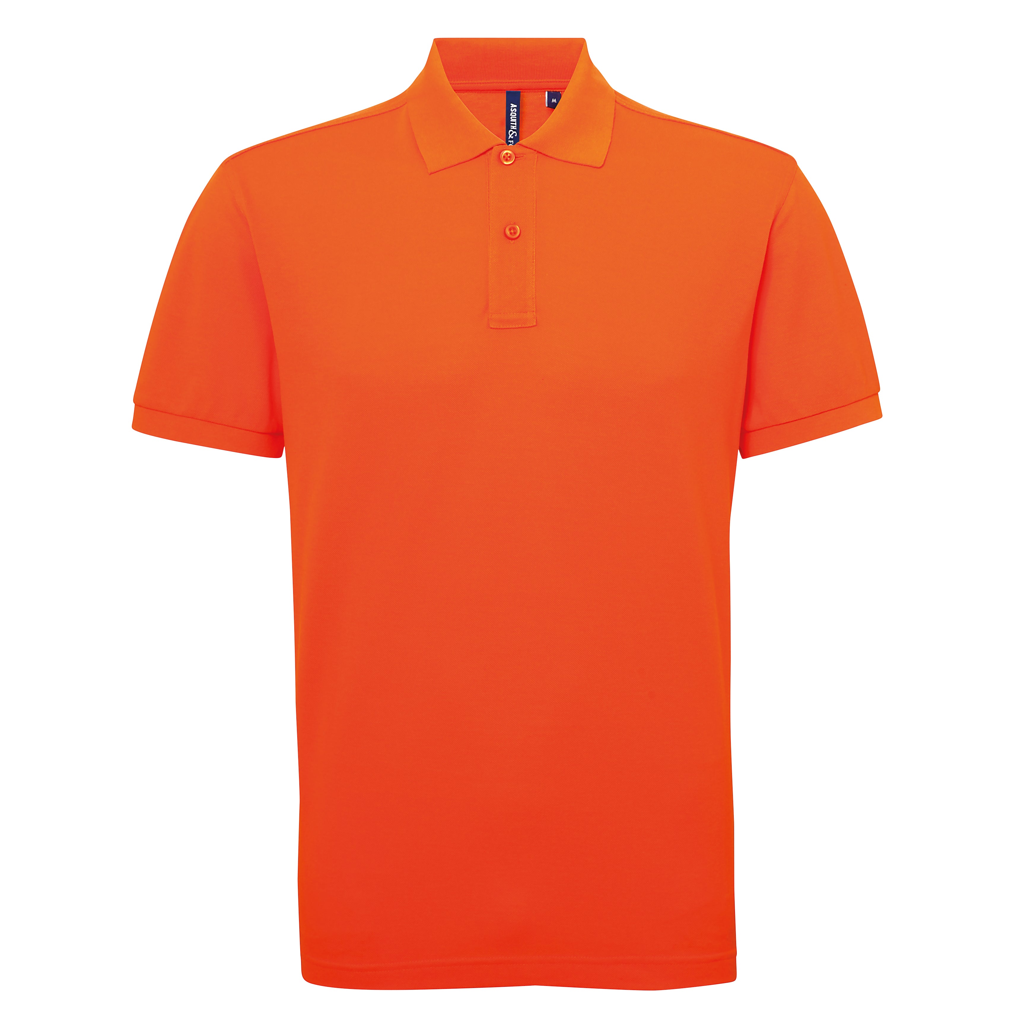 Polo Polycotton hombre color naranja personalizado
