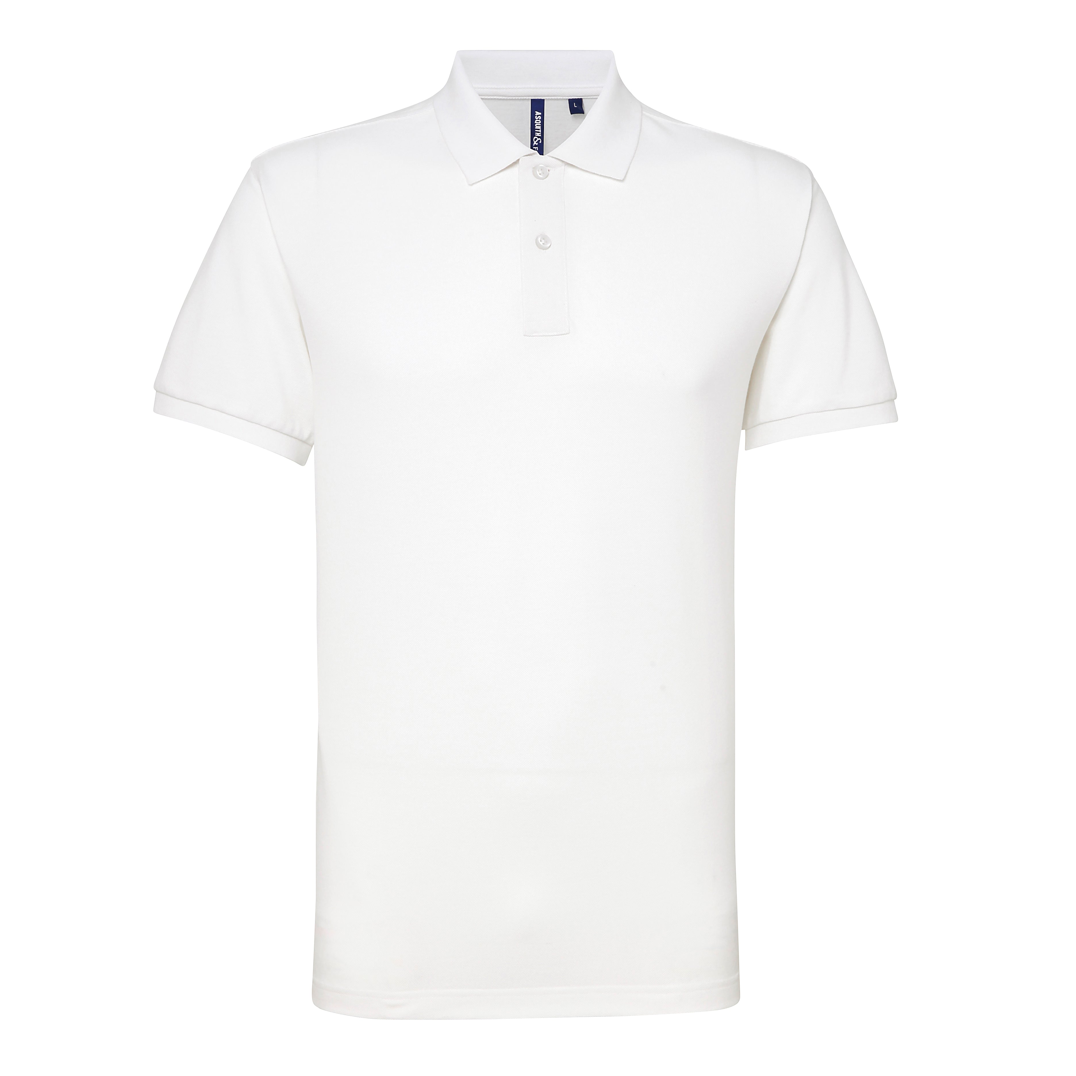 Polo Polycotton hombre color blanco personalizado