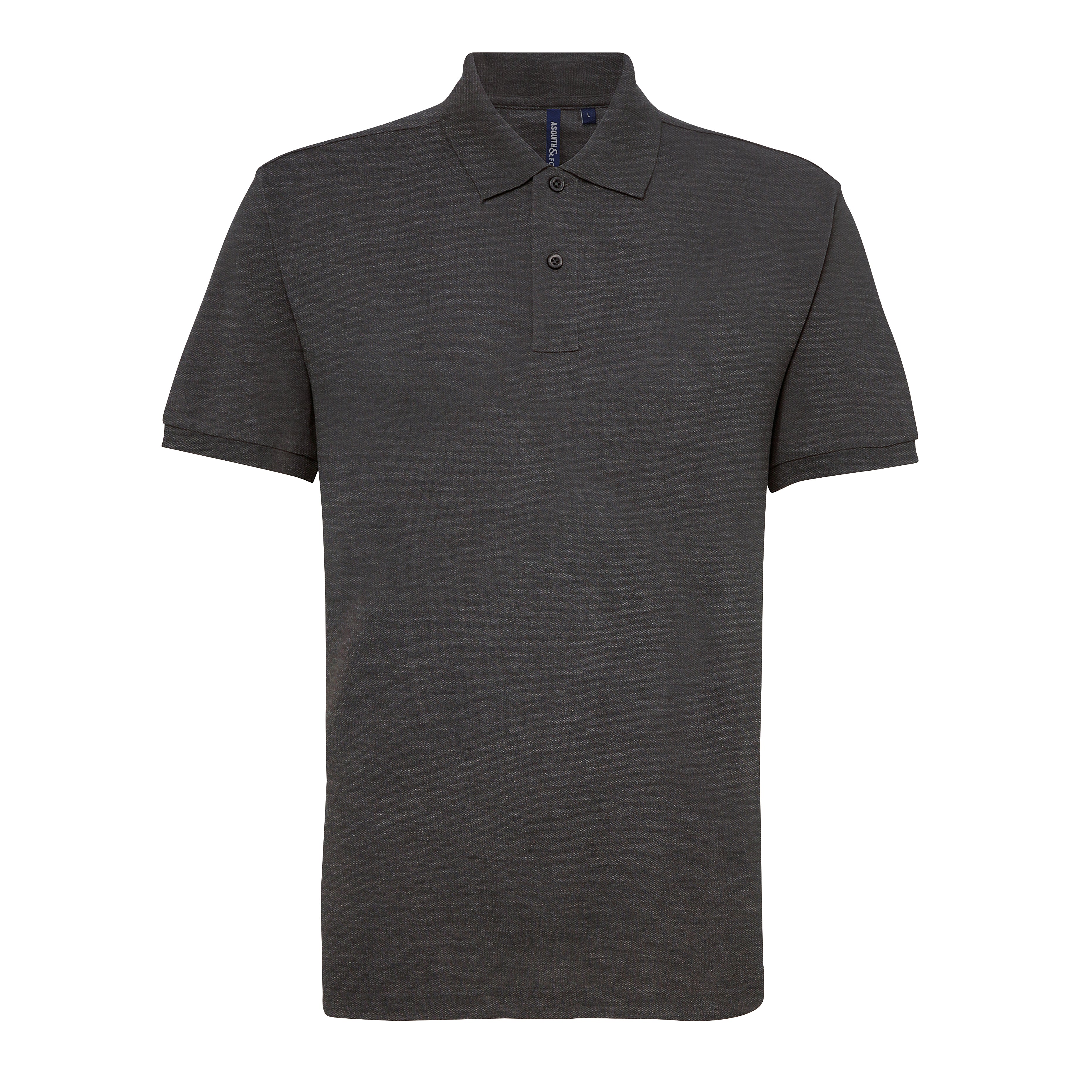 Polo Polycotton hombre color charcoal personalizado