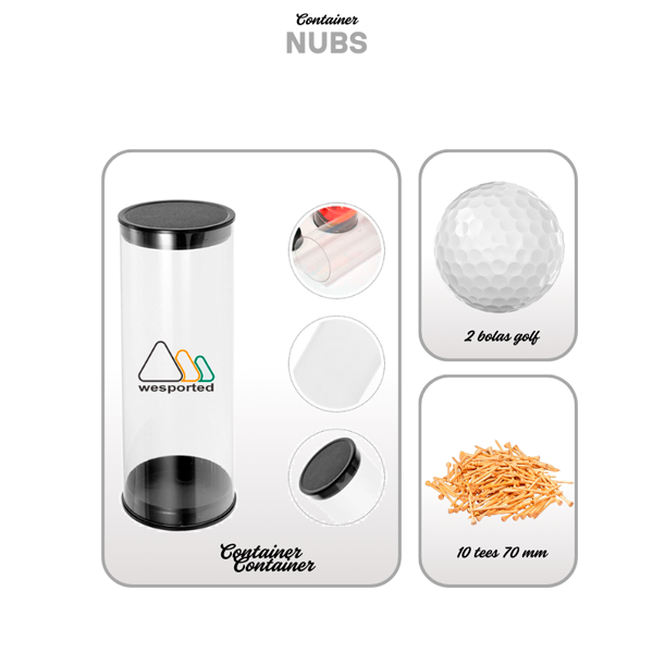 Regalo de golf personalizado Nubs para eventos y torneos, con logotipo de empresa.