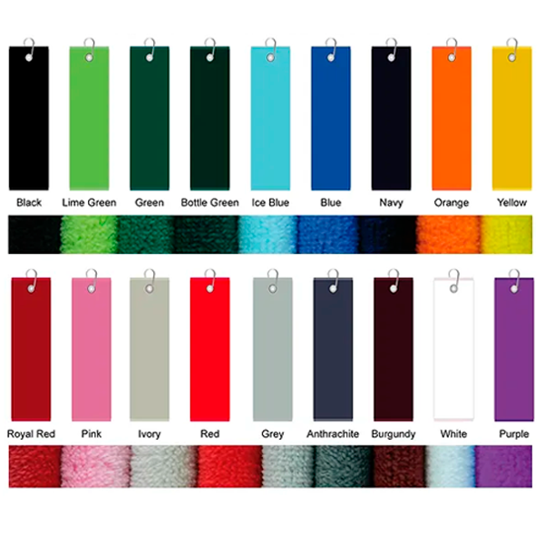 Toallas de golf premium personalizadas con logo para eventos y campeonatos de golf