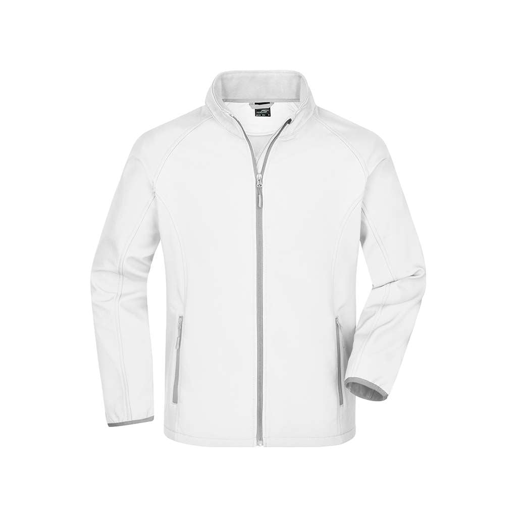Chaqueta de golf Softshell de hombre personalizable con logo_blanca