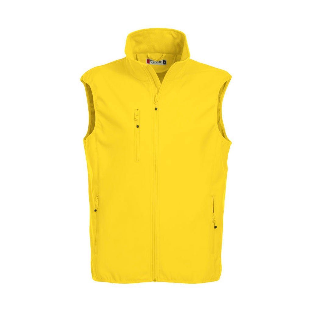 Chaleco Softshell Basic para hombre_amarillo