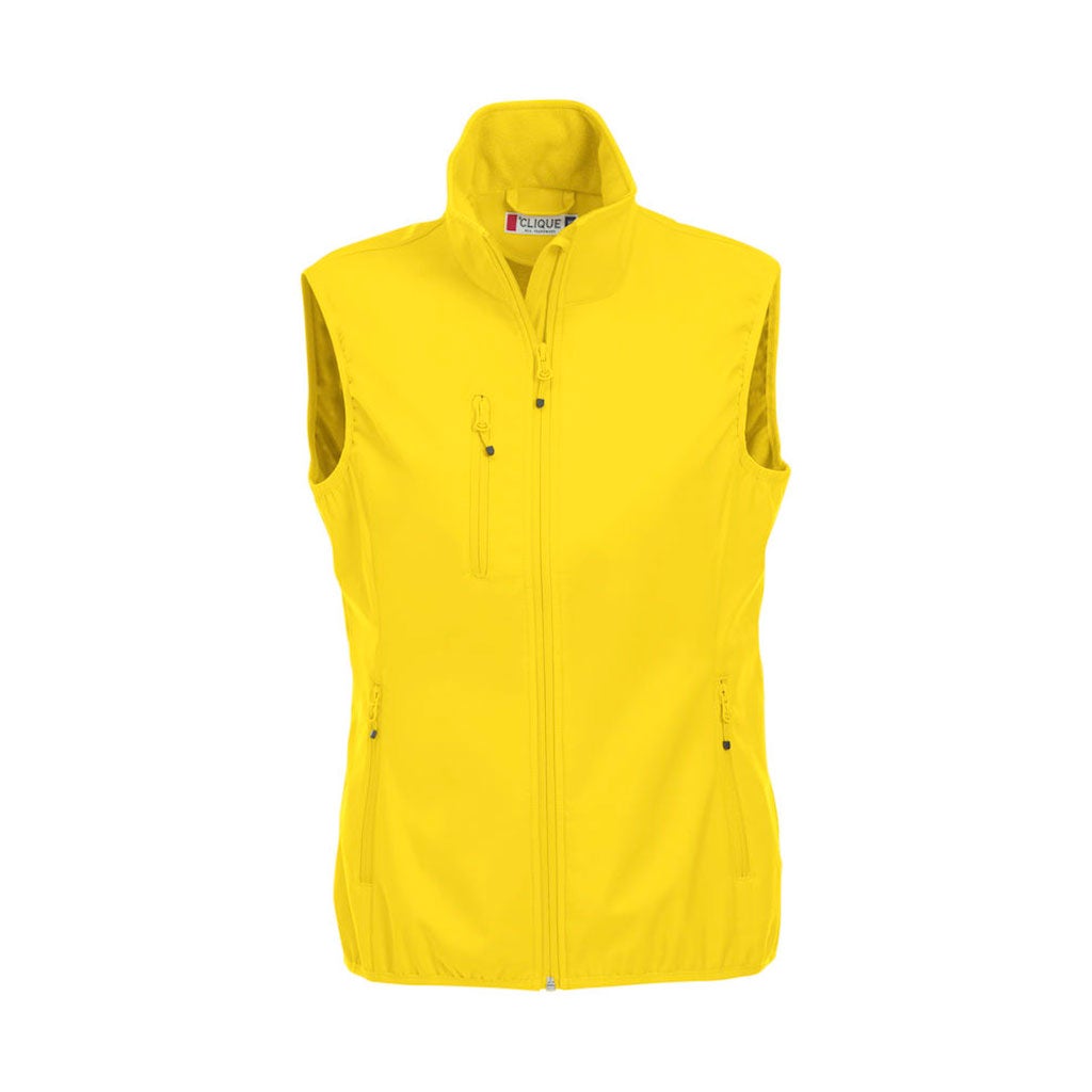 Chaleco softshell Basic mujer personalizado_amarillo