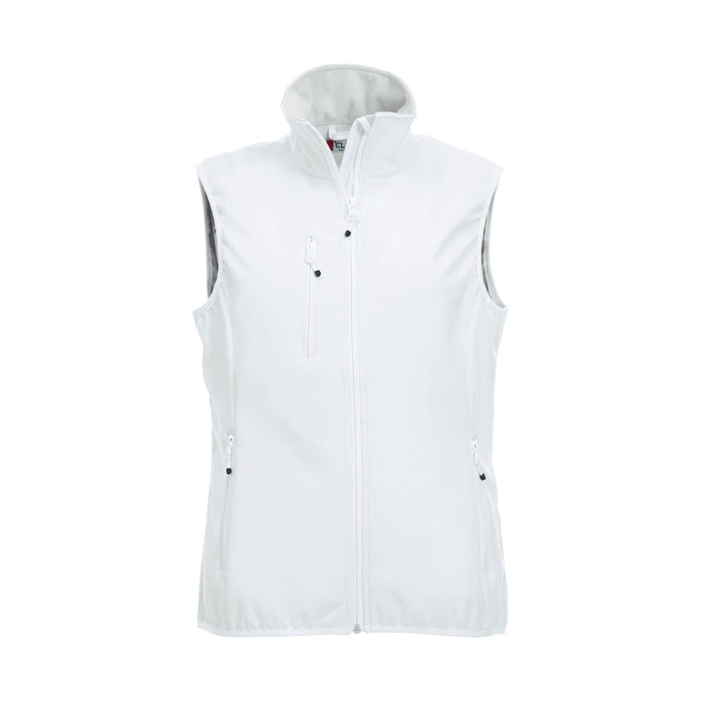 Chaleco softshell Basic mujer personalizado_blanco