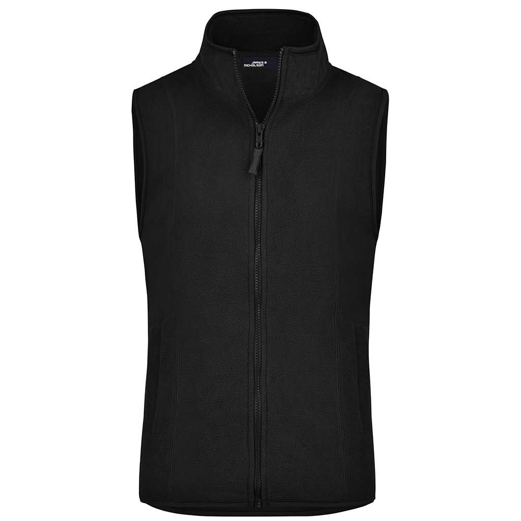 Chaleco softshell fleece negro para hombre, personalizado con logo para jugadores y torneos de golf
