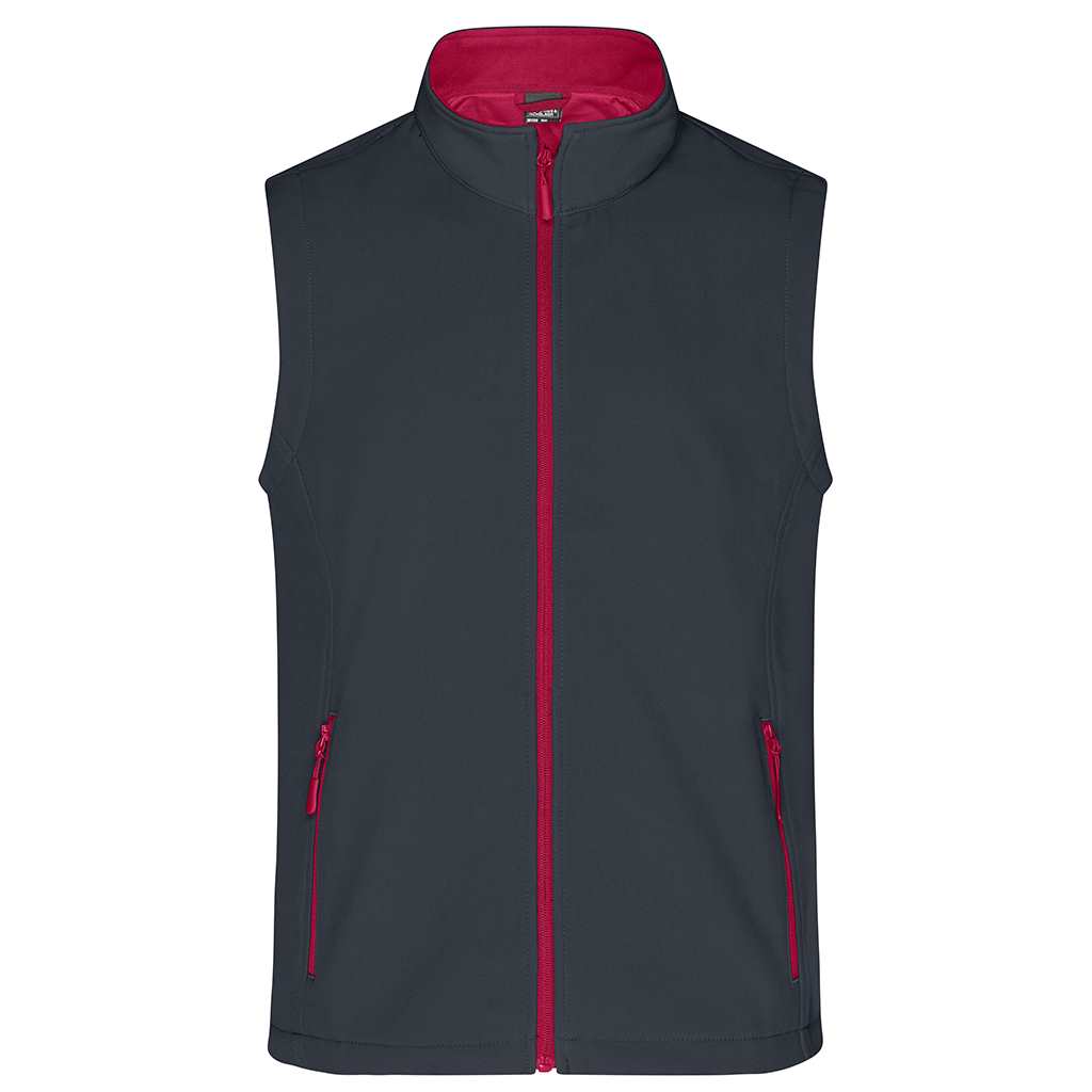 Chaleco Softshell Personalizado para Hombre_grey red