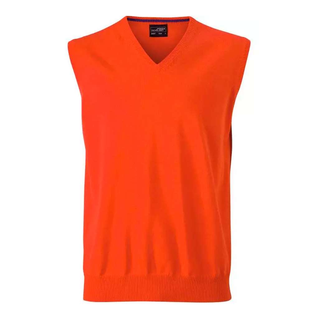 Chaleco de golf para hombre personalizado - Estilo y calidad premium para eventos y torneos._naranja