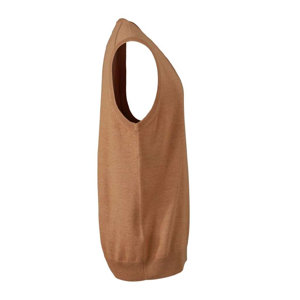 Chaleco de golf para hombre personalizado - Estilo y calidad premium para eventos y torneos._camel derecho