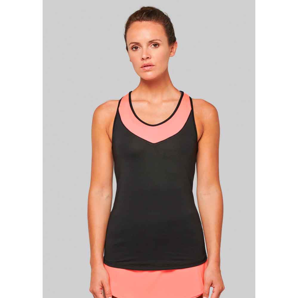 Camiseta pádel sin mangas bicolor mujer WE SPORTED