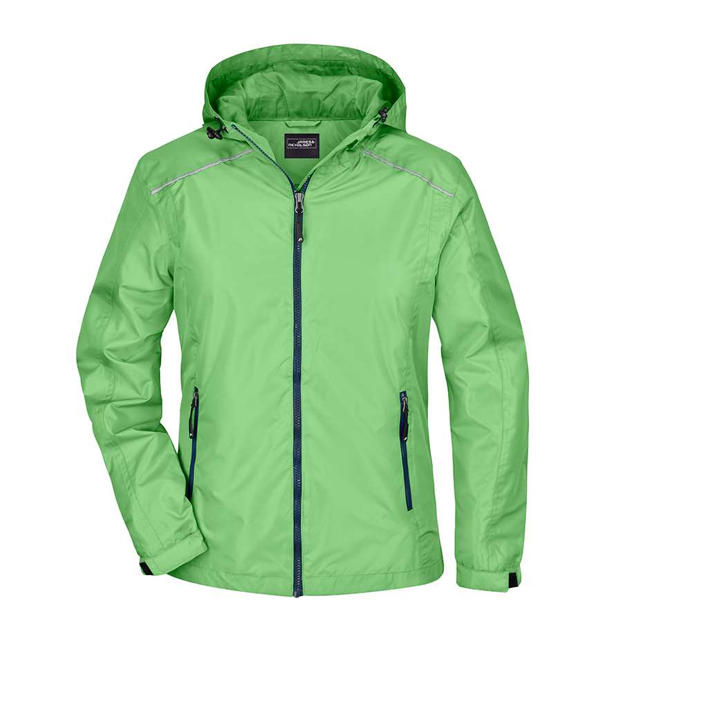 Chaqueta de lluvia mujer_verde trasera