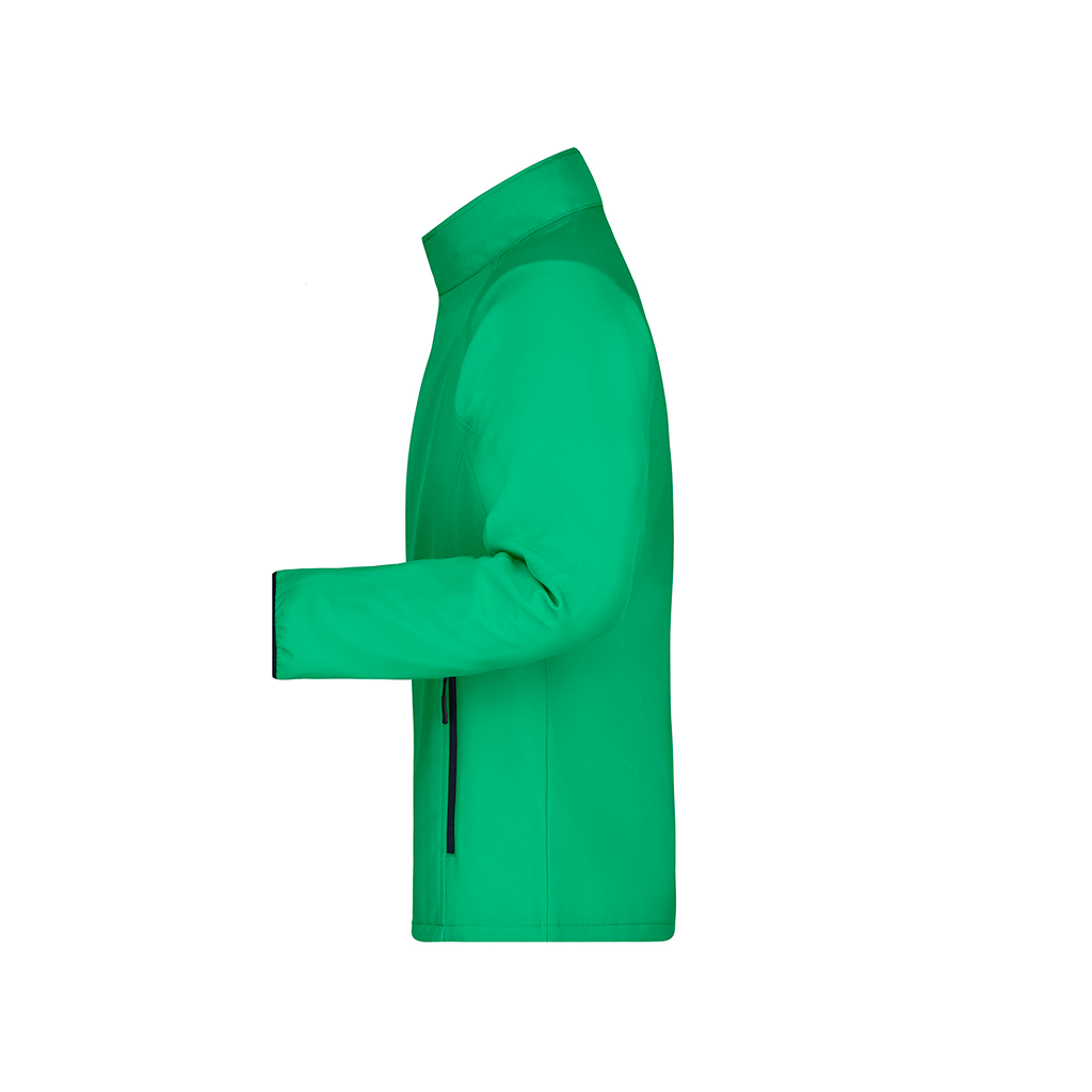 Chaqueta de golf Softshell de hombre personalizable con logo_verde izquierda