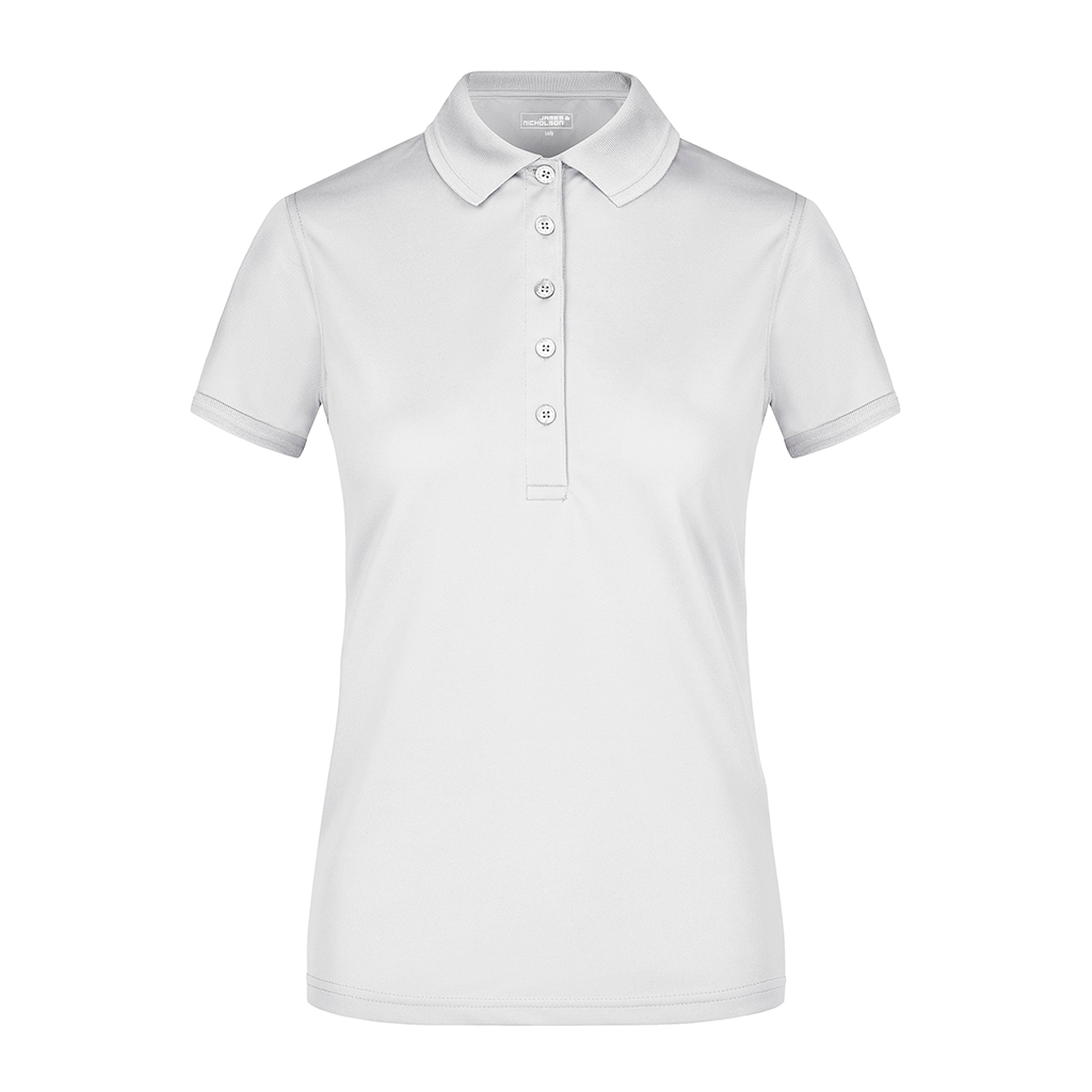 Polo Técnico de golf para mujer Active_blanco