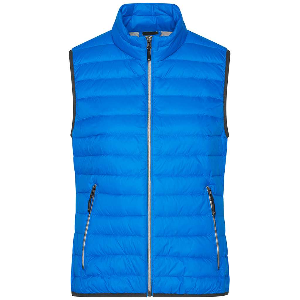 Chaleco de plumón lady personalizado para golf femenino_cobalto