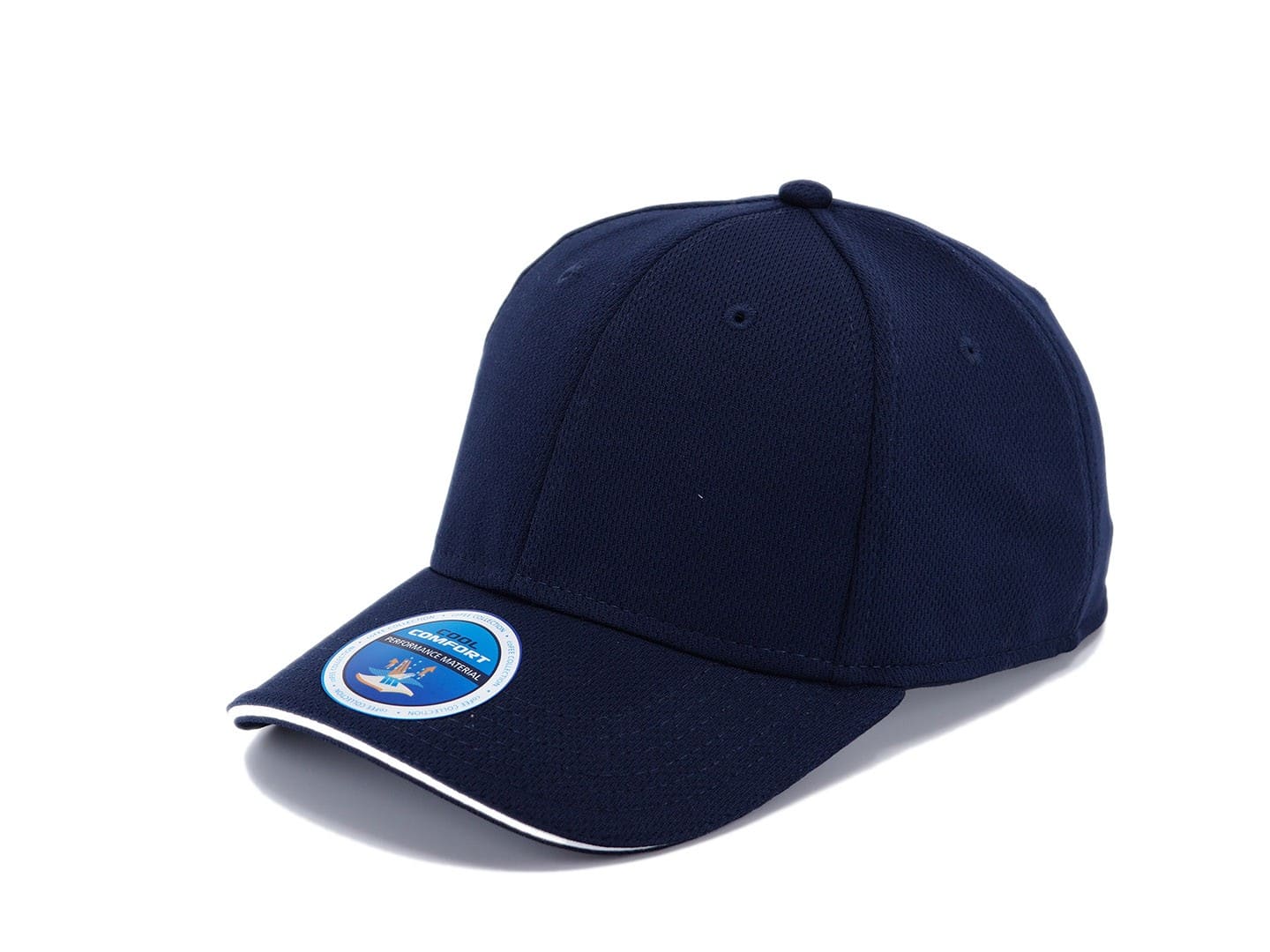 Gorra de golf transpirable con tecnología Cool Comfort en azul corporativo