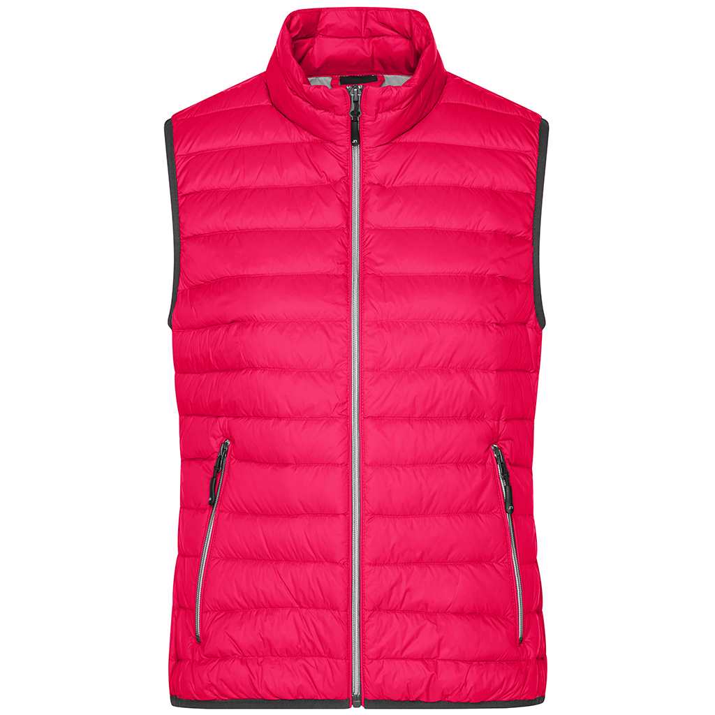 Chaleco de plumón lady personalizado para golf femenino_magenta