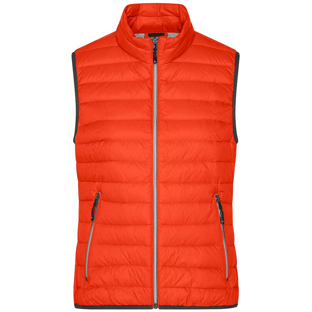 Chaleco de plumón lady personalizado para golf femenino_naranja
