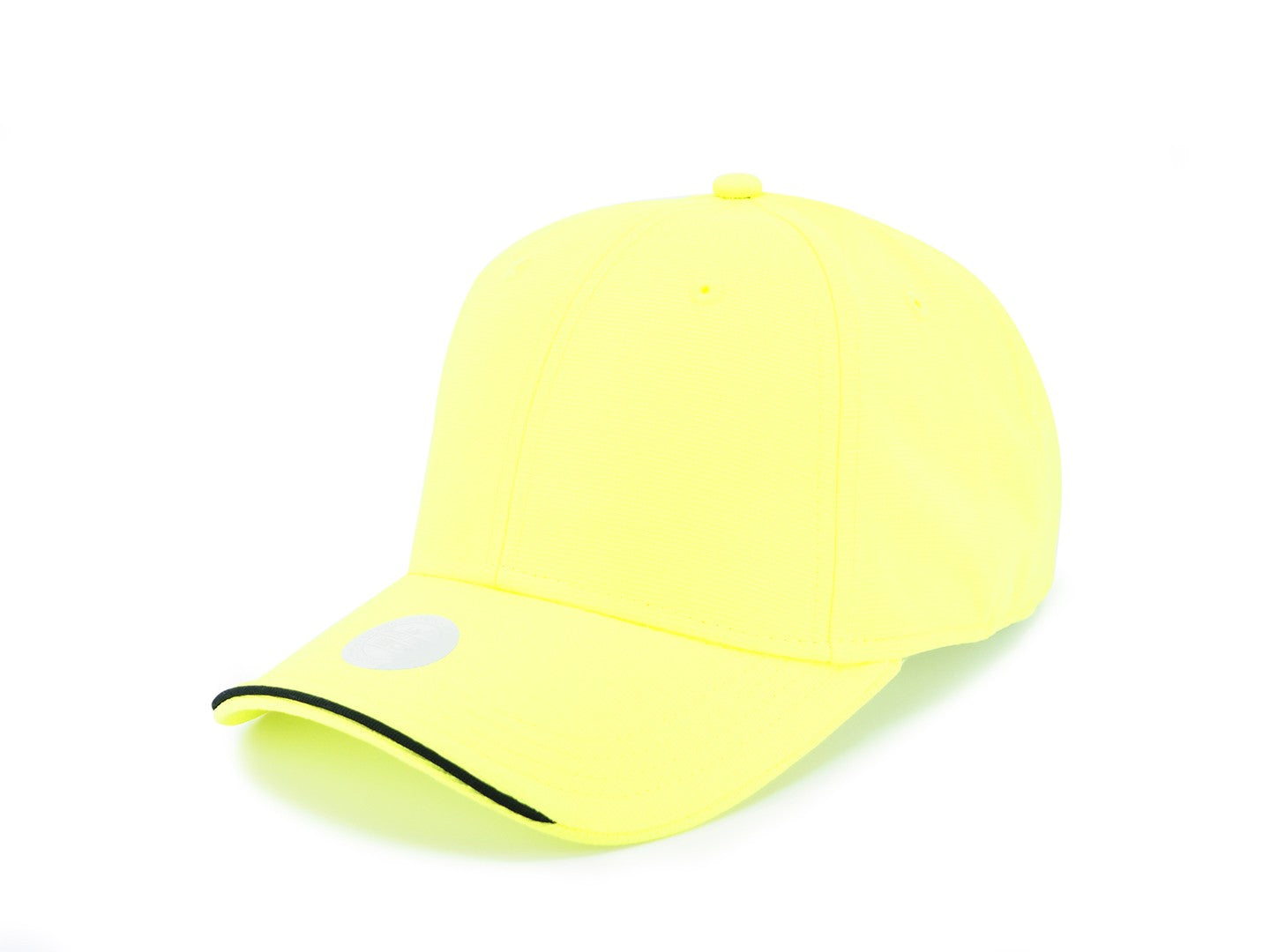 Gorra Cofee UV amarilla personalizada para golf, con protección solar UPF 30+ y diseño ajustable
