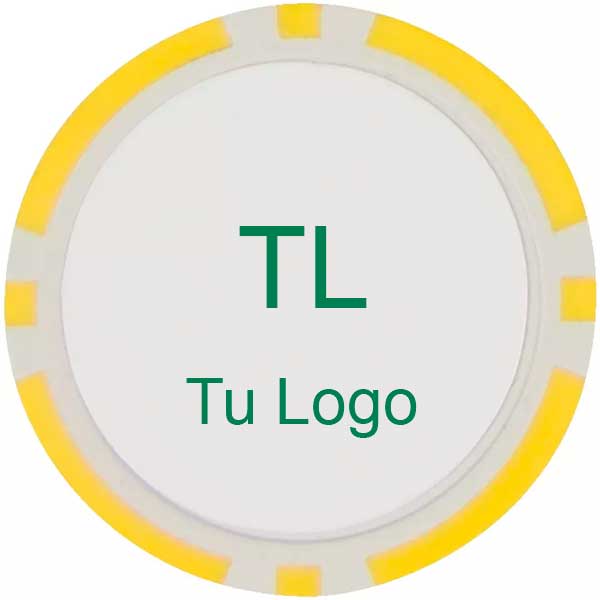 Ficha de Casino Personalizada con Logo Amarilla WE SPORTED