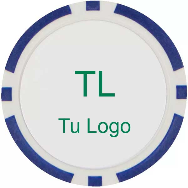 Ficha de Casino Personalizada con Logo Azul WE SPORTED