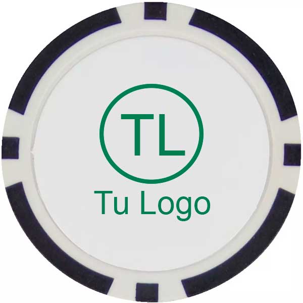 Ficha de Casino Personalizada con Logo negraWE SPORTED