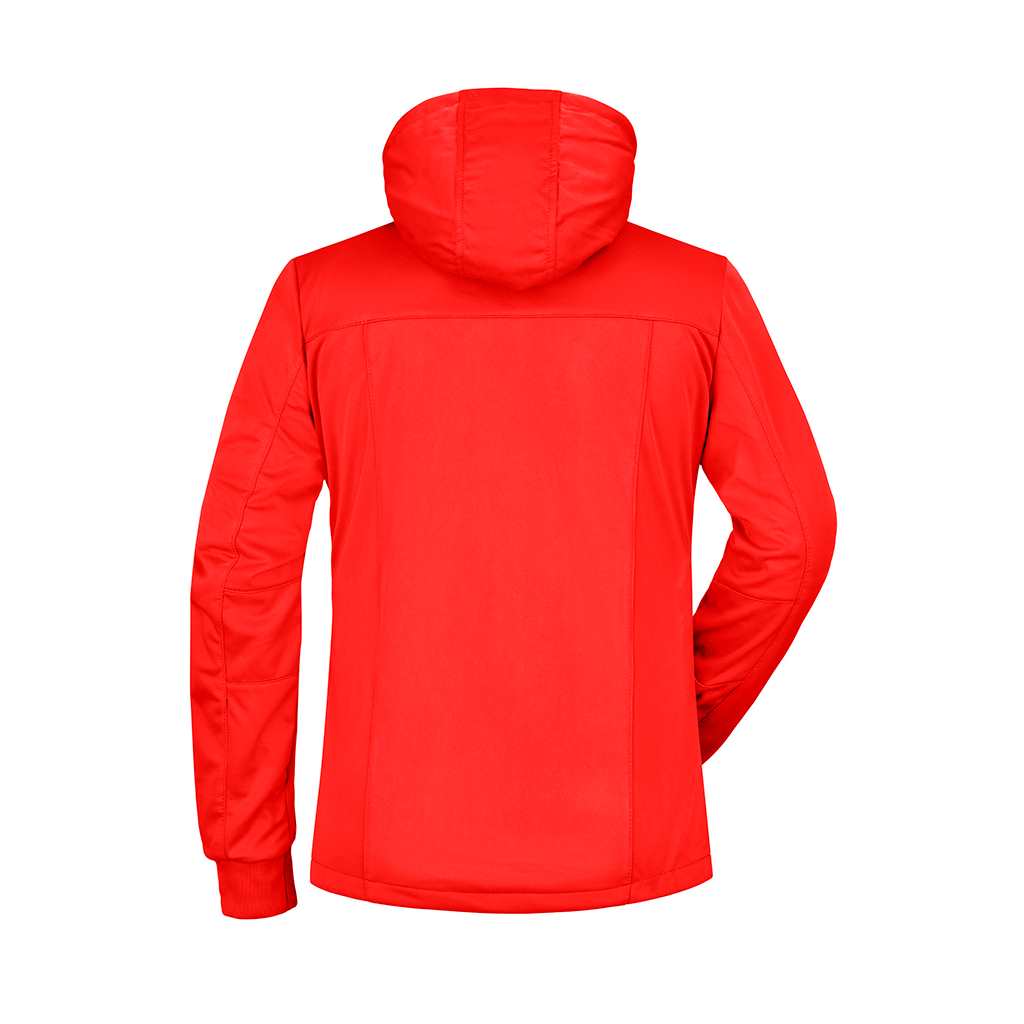 Chaqueta golf mujer softshell_rojo trasera