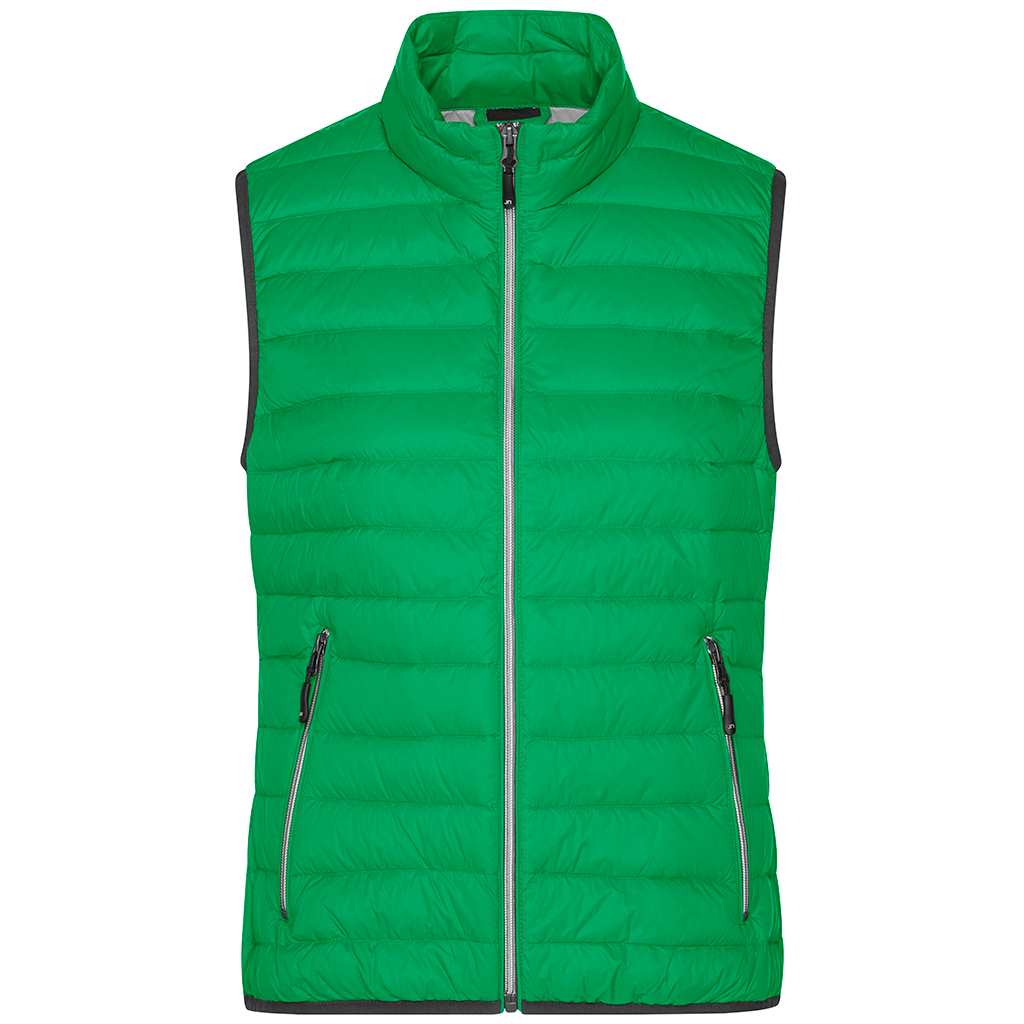 Chaleco de plumón lady personalizado para golf femenino_verde