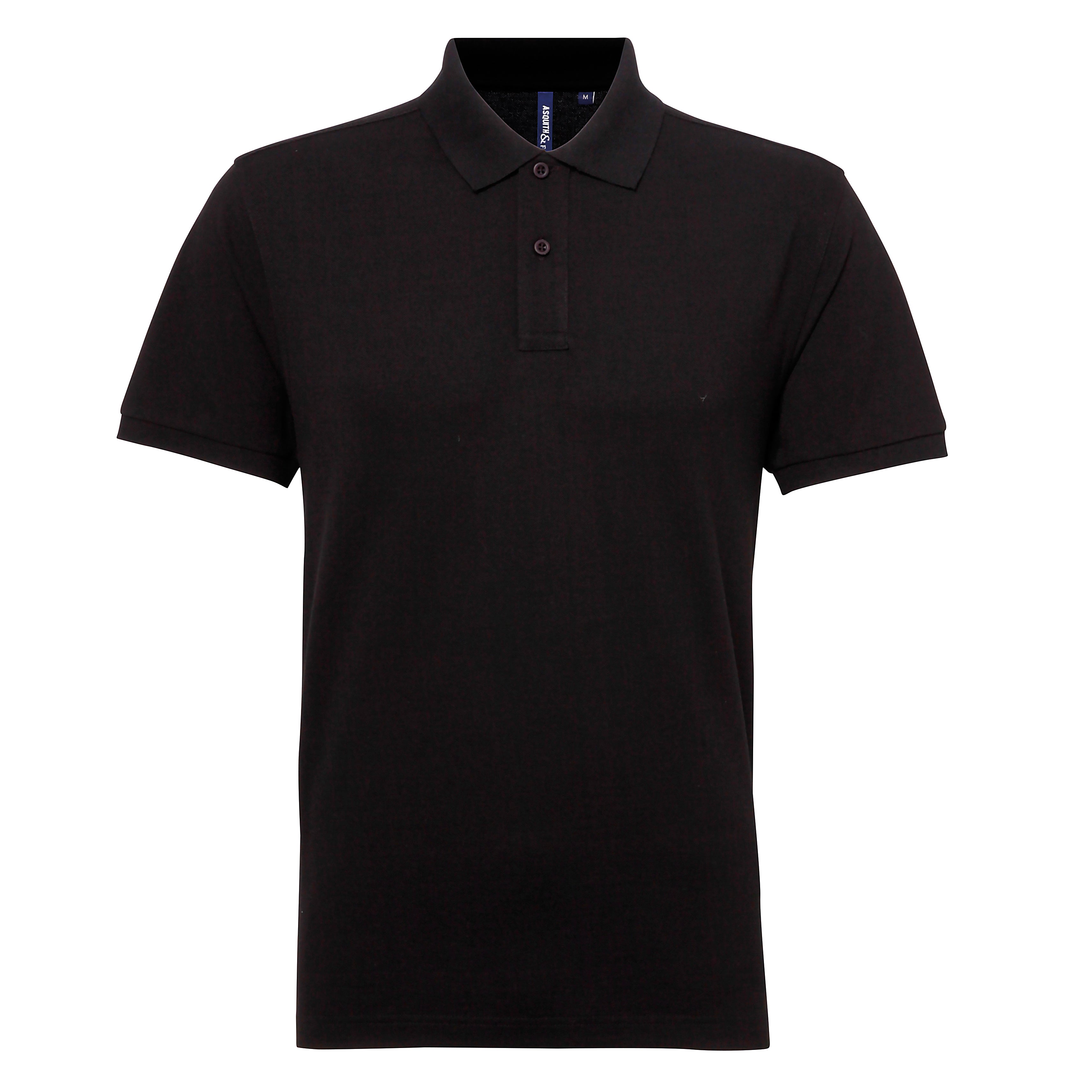 Polo Polycotton hombre_negro