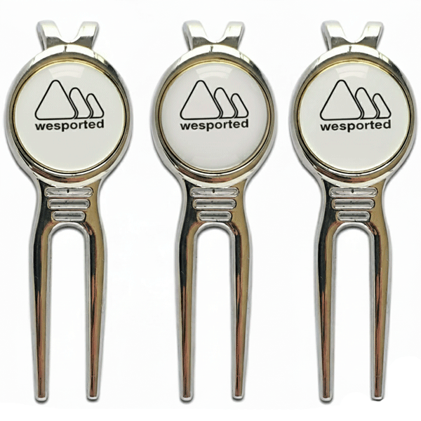 Arreglapiques para torneos de golf con el marcador personalizado con el logo de tu empresa