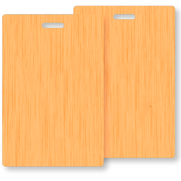 Bag Tag de madera personalizado rectangular en bolsa de golf