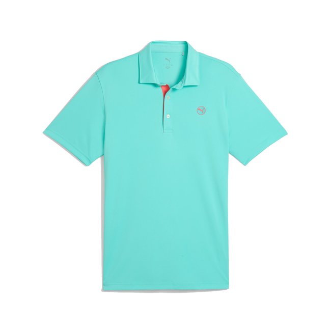 Polo Puma Pure 2.0 para hombre personalizado en color azul glaciar