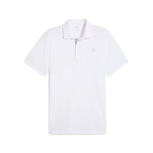 Polo Puma Pure 2.0 para hombre personalizado en color blanco