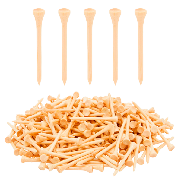 Tees de golf en madera de bambún de 70 mm para driver