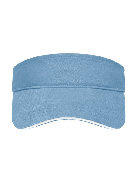 Visera de golf mujer personalizada en color azul cielo con sándwich blanco.