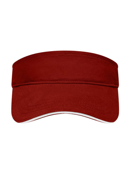 Visera de golf mujer color granate burdeos para uniformidad de equipos.