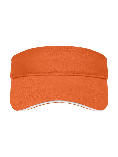 Visera deportiva roja personalizada con logo para clubs y academias.