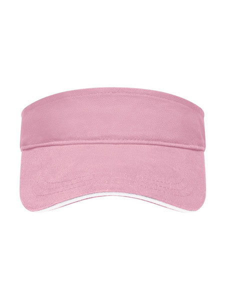 Visera deportiva para mujer personalizada en color rosa suave para torneos.