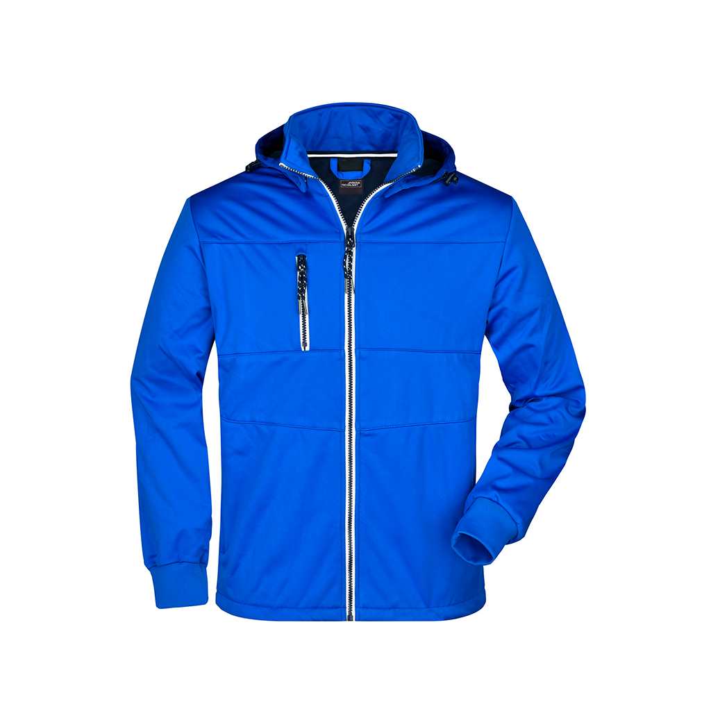 Chaqueta de golf azul royal para hombre, cremalleras a contraste y personalización para merchandising y patrocinio