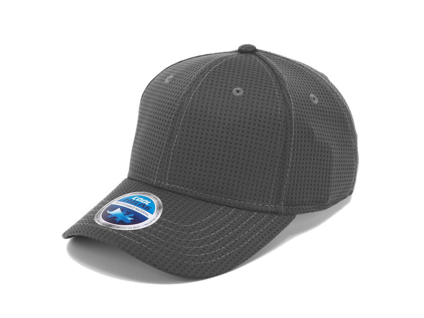 Vista lateral gorra de golf Cofee con personalización bordada para torneos