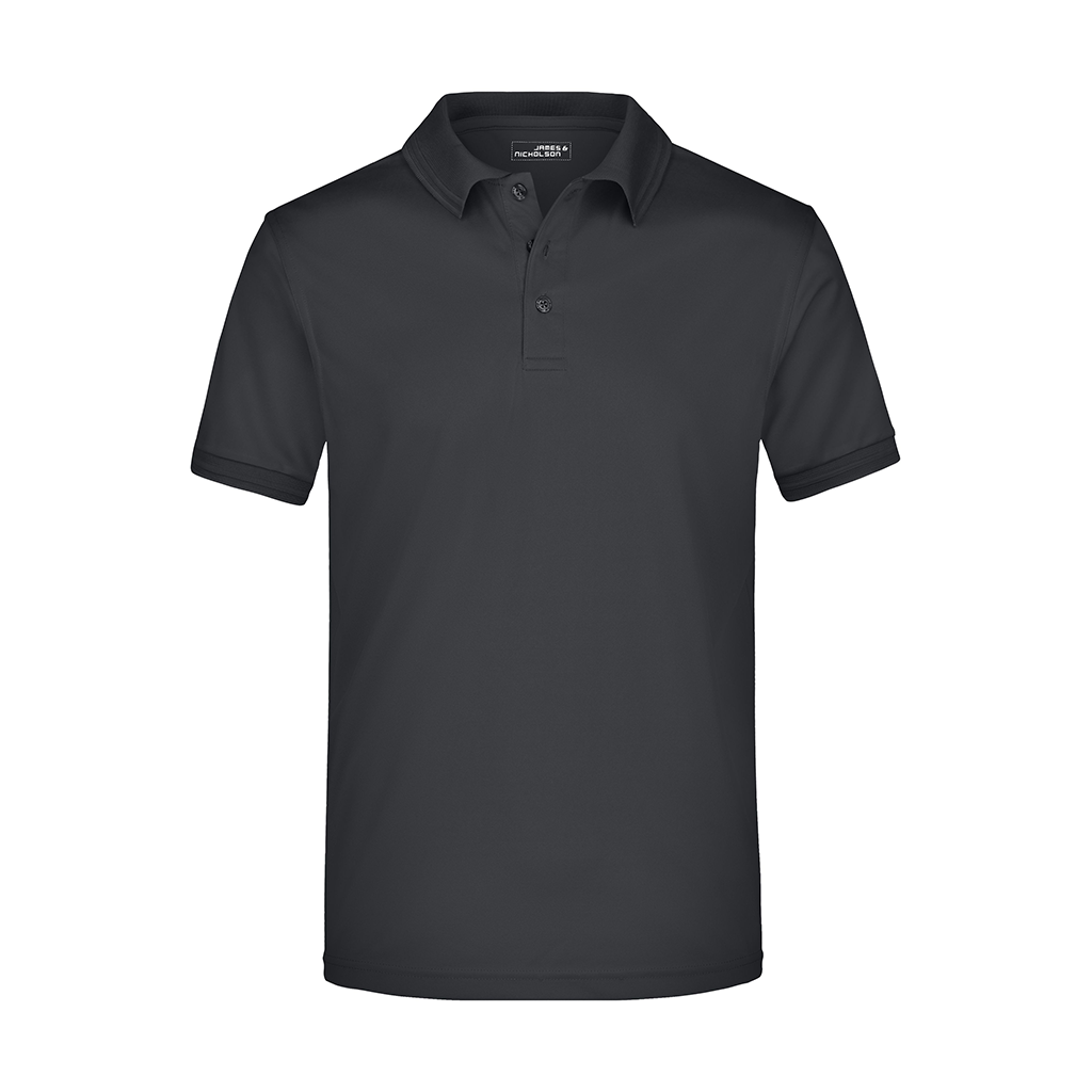 Polo técnico de golf para hombre Active_negro