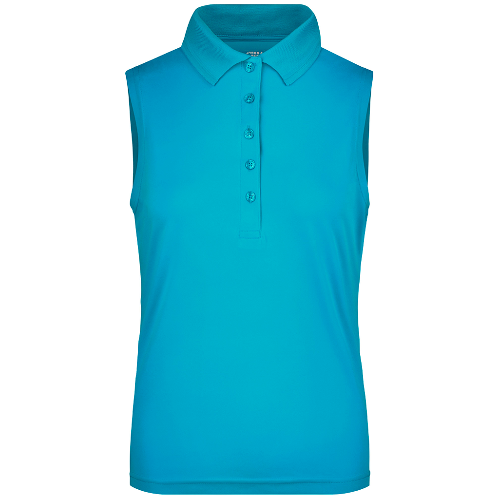 Polo Técnico de golf para  mujer Active Sleeveless_turquese