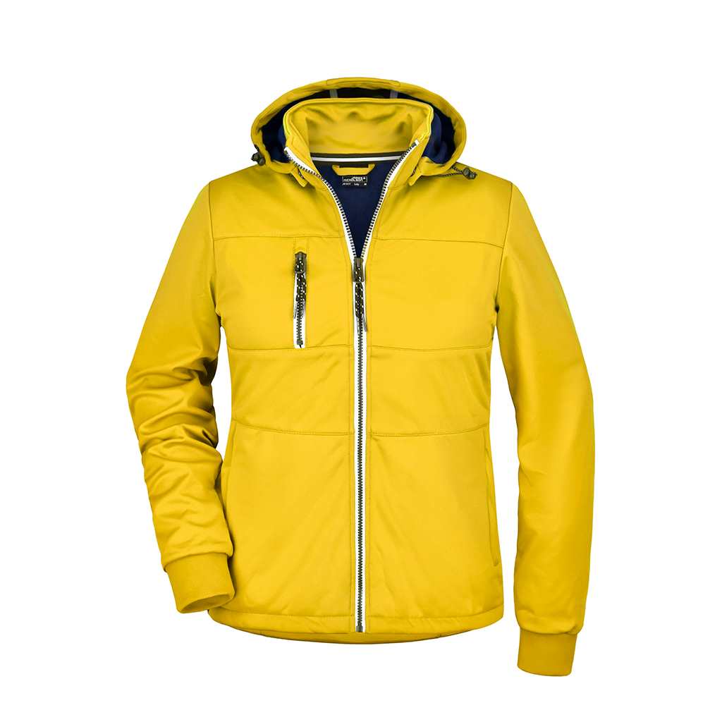 Chaqueta golf mujer softshell_amarillo